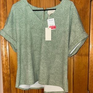 MELLODAY Green Patterned Blouse